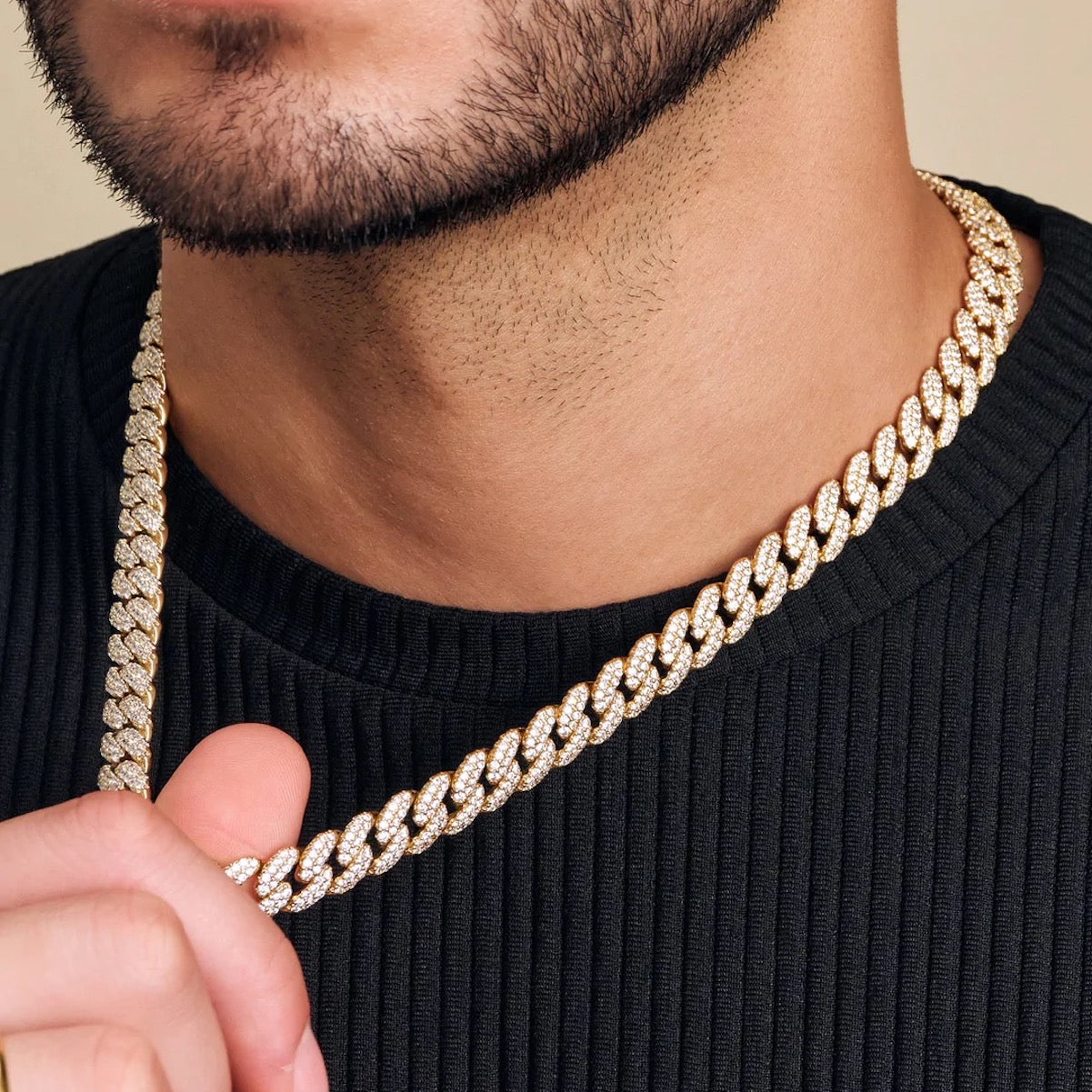 mens iced out cuban chain link iced jewellery for men chain diamond cuban link white gold plated cubic hip hop jewellery mens iced out chain necklace