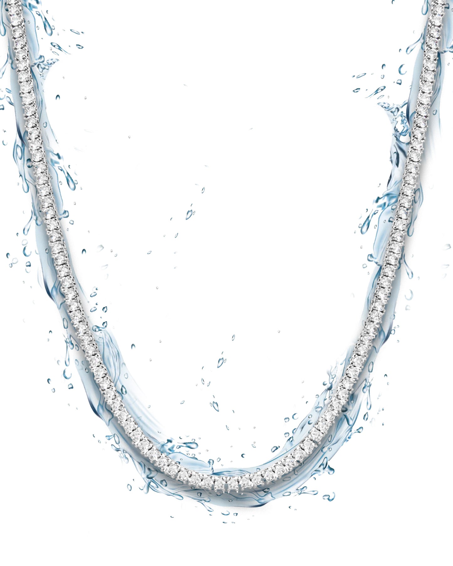 6MM Tennis Chain - White Gold