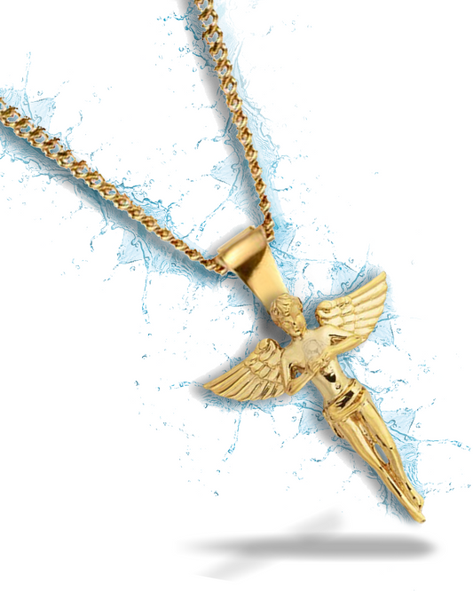 2MM Angel Pendant - Gold