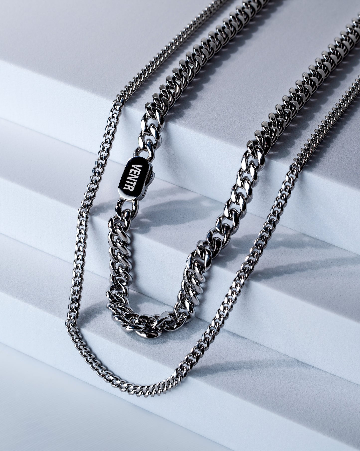 8MM Cuban Chain - Silver