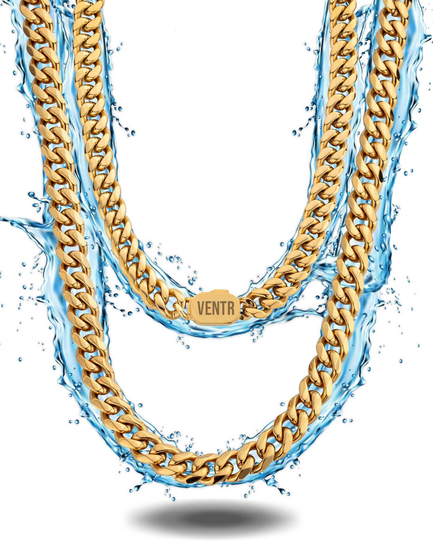 10MM Cuban Chain - Gold