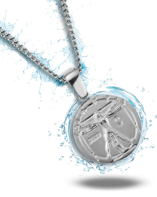 2MM Vitruvian Pendant - Silver