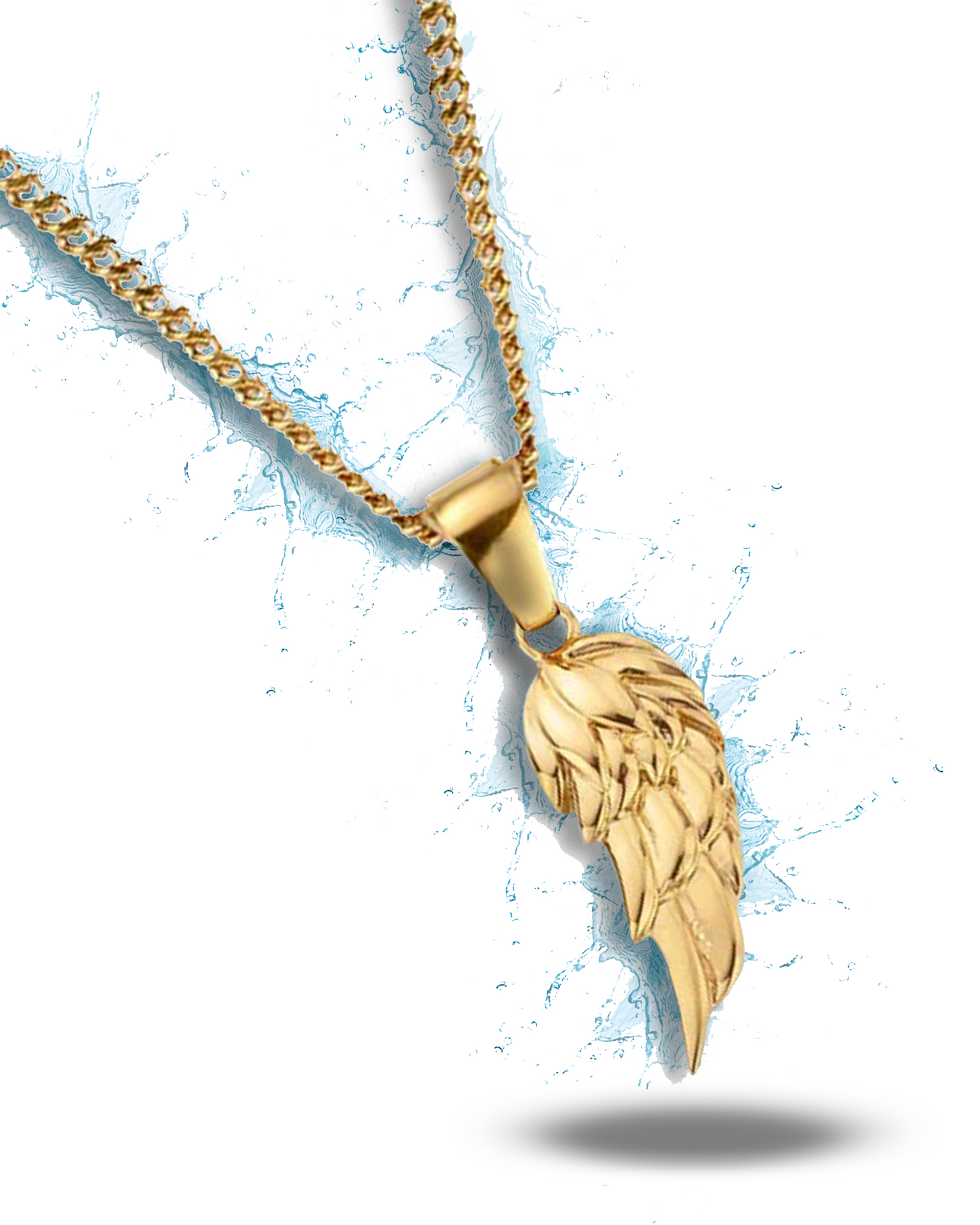 2MM Wing Pendant - Gold