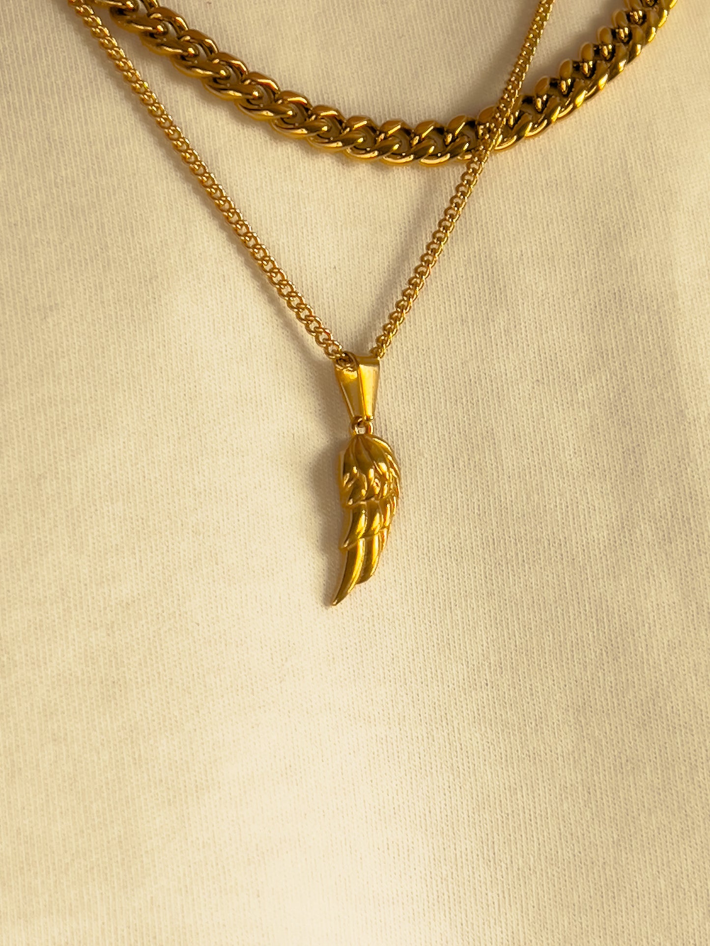 2MM Wing Pendant - Gold